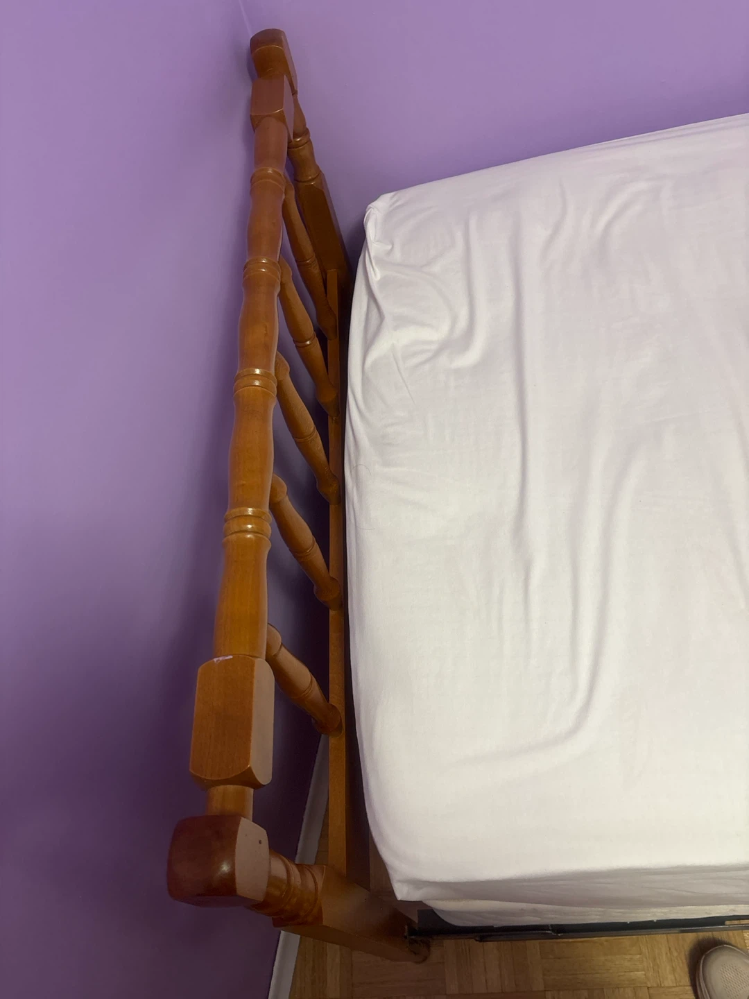 Wooden Bed Frame with Mattress - photo 2
