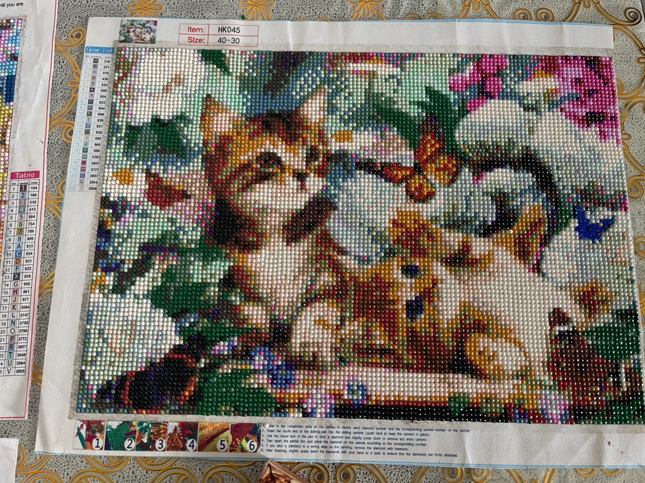 Diamond Painting Kit - Cats & Butterflies - 40-30