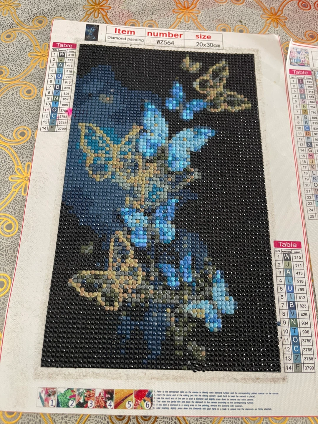 Diamond Painting Kit Butterflies. size 20x30cm