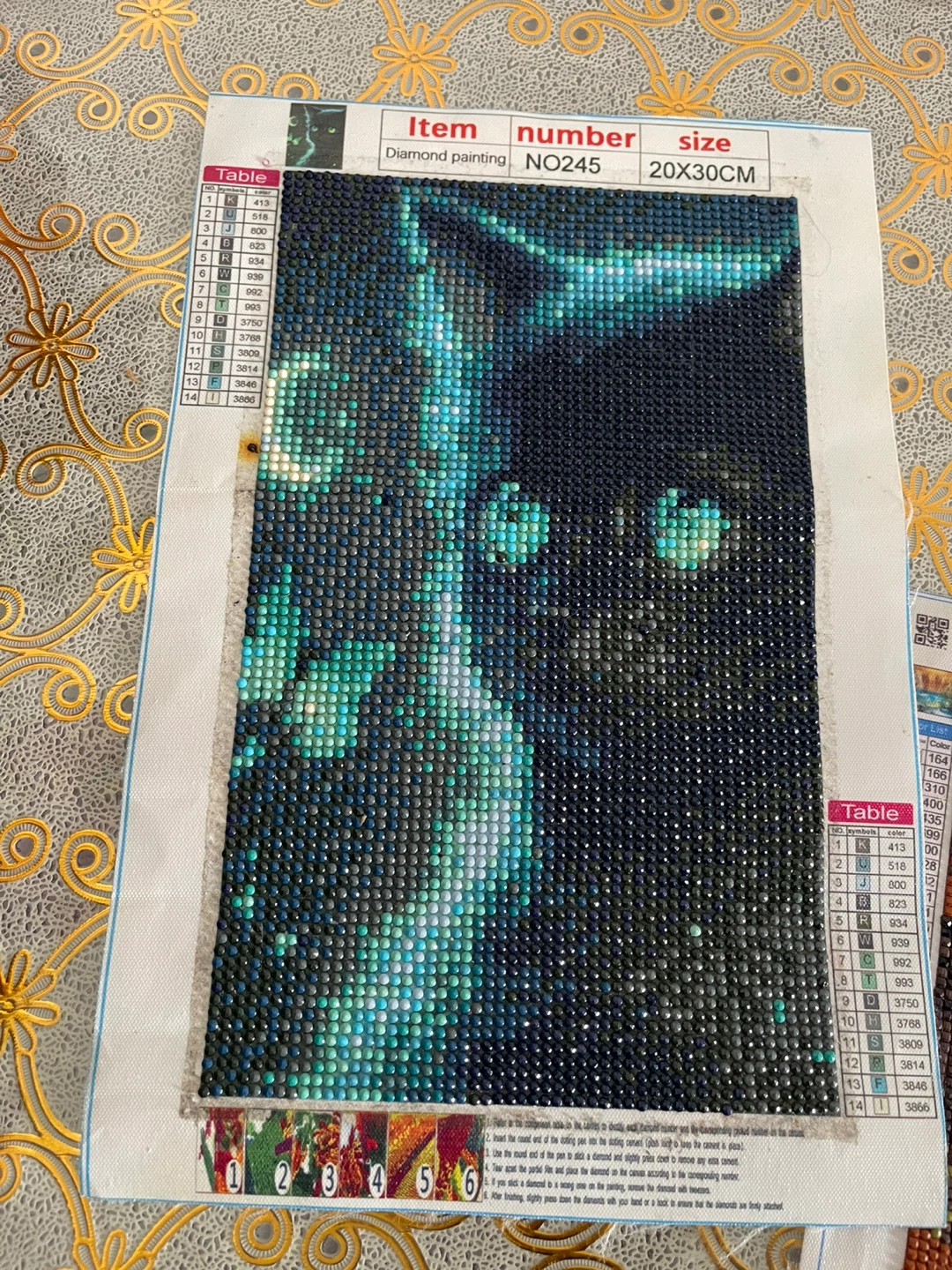 completed Diamond Painting 20x30cm