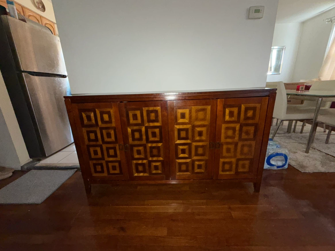 Wooden Sideboard with Decorative Doors