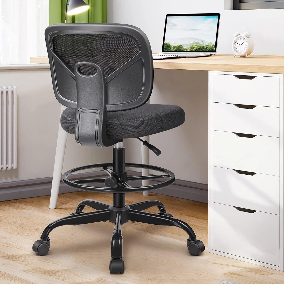 Adjustable Drafting Chair with Footrest