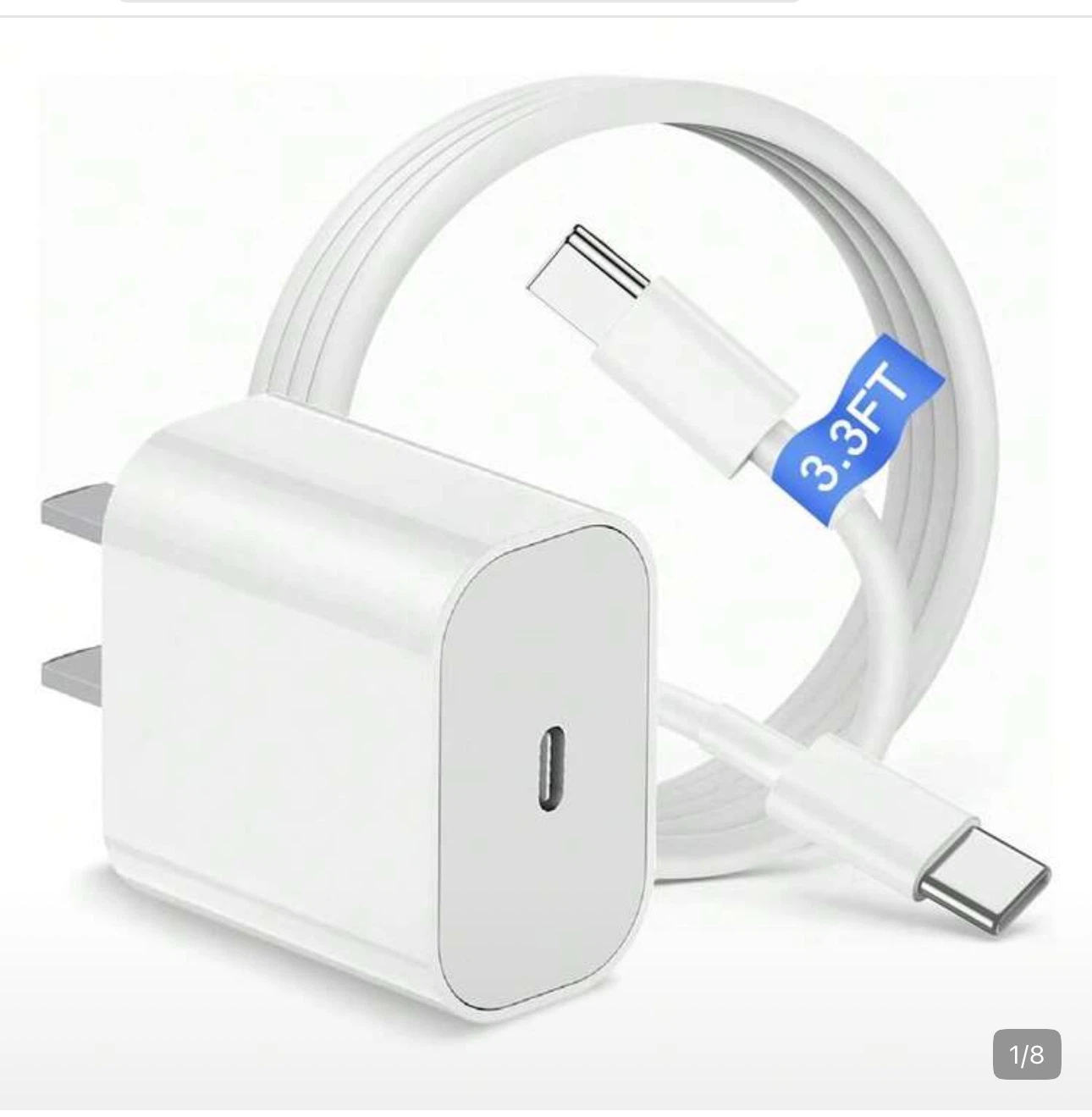 Phone Charger PD 20W Fast Charging + 3.3FT/100cm
