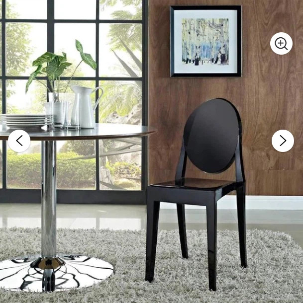 Heavenly Collection Black Plastic Armless Chair - photo 2