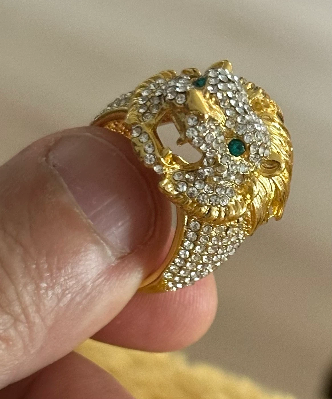 Men's Lion Head Ring - 925 Silver