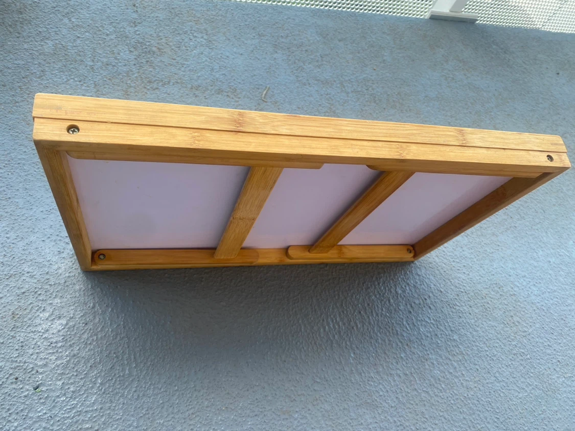 Bamboo Lap Tray with White Surface - photo 2