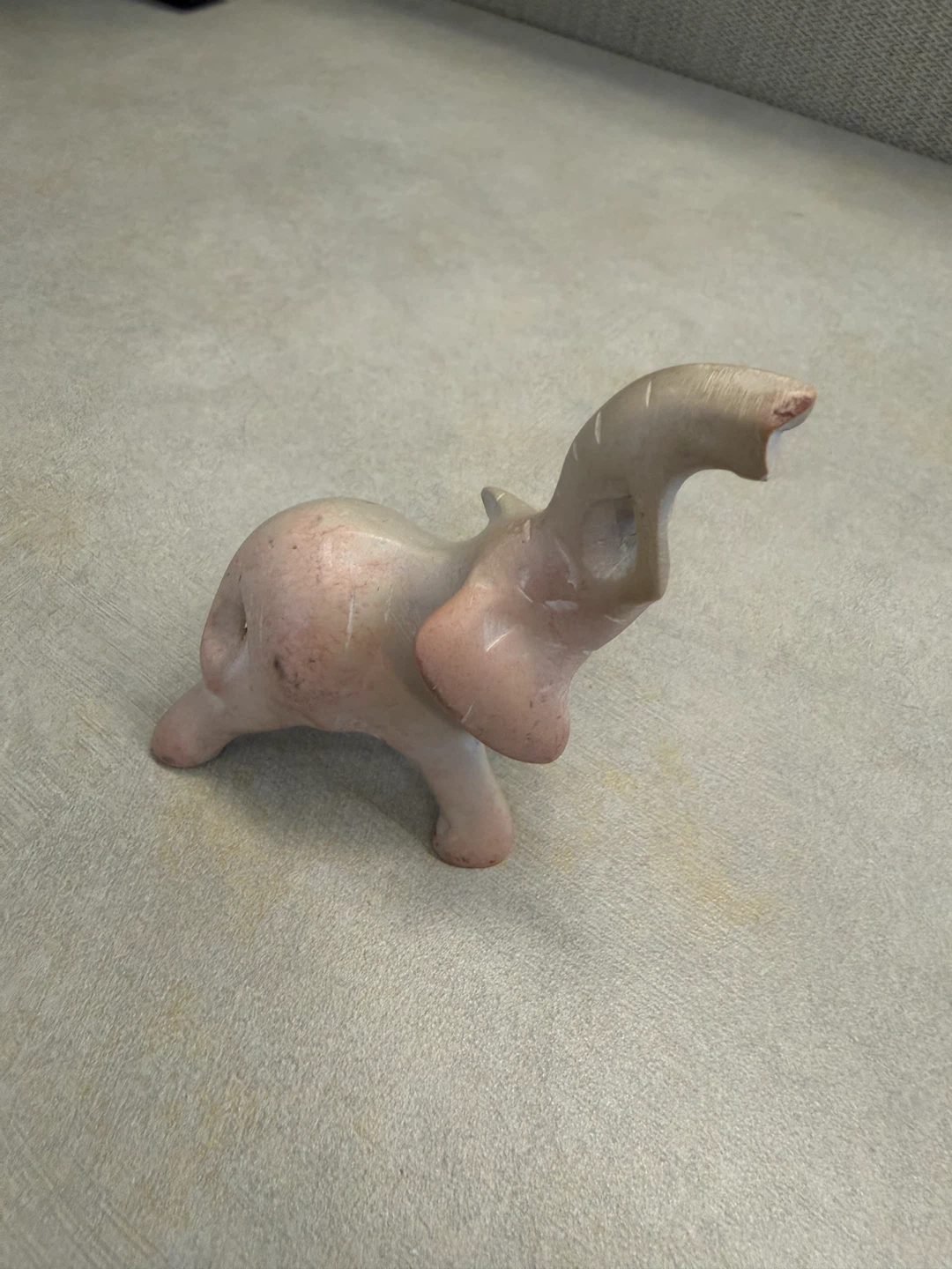 Stone Elephant Figurine
