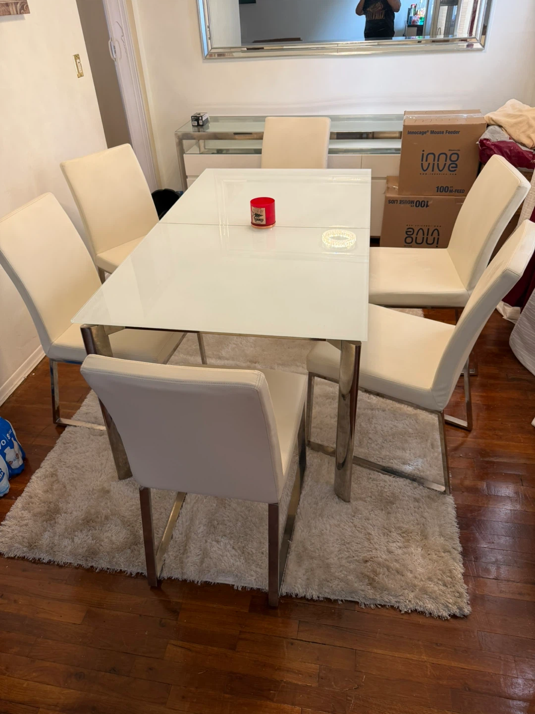 MODA!!! Cream Upholstered Dining Chairs (Set of 6)