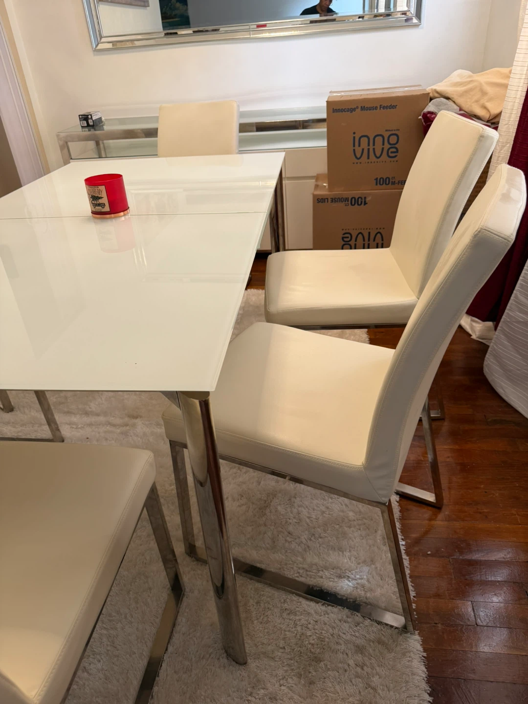 MODA!!! Cream Upholstered Dining Chairs (Set of 6) - photo 4