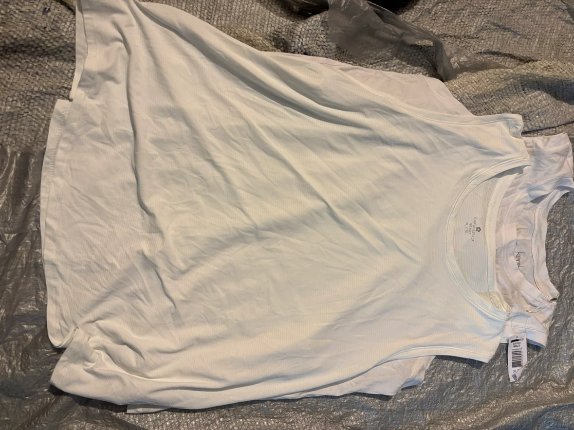 Kersh & Tuff Athletics XL/TG White Tank Tops (2-Pack)
