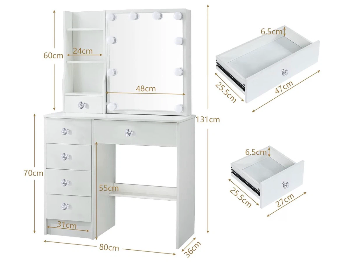 White Vanity Set with Lights - photo 2