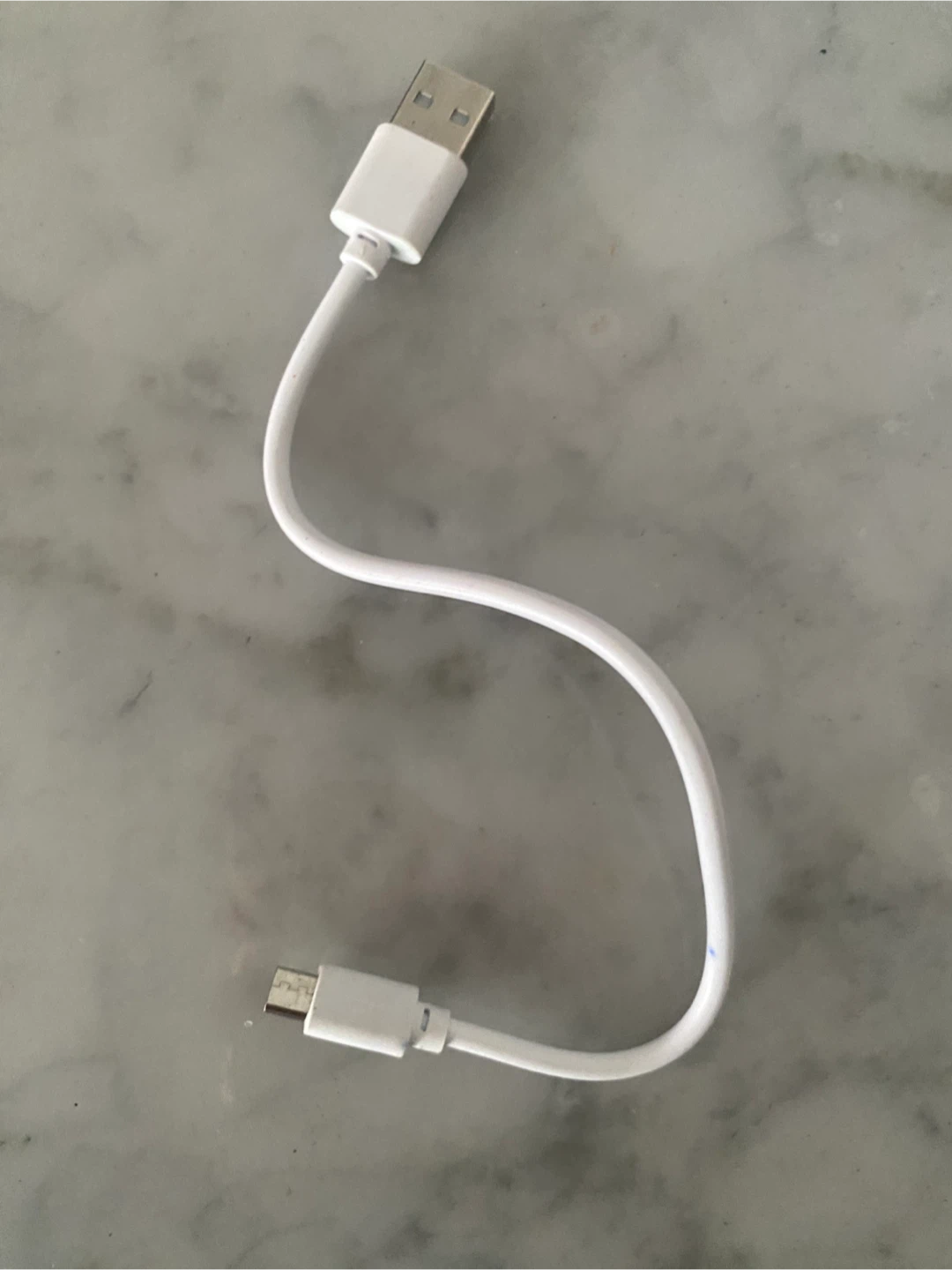 White USB to Micro USB Cable