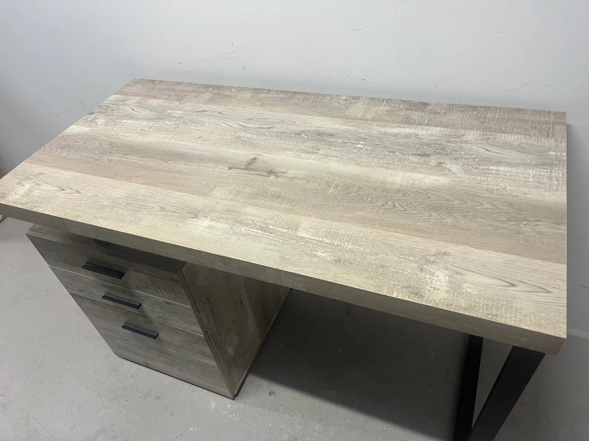 Wood Grain Desk with Drawers 120 &60 &77 cm H