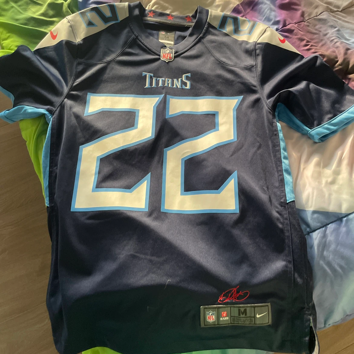 Authentic 2018 Tennessee Titans Derrick  Henry 22 NFL Jersey