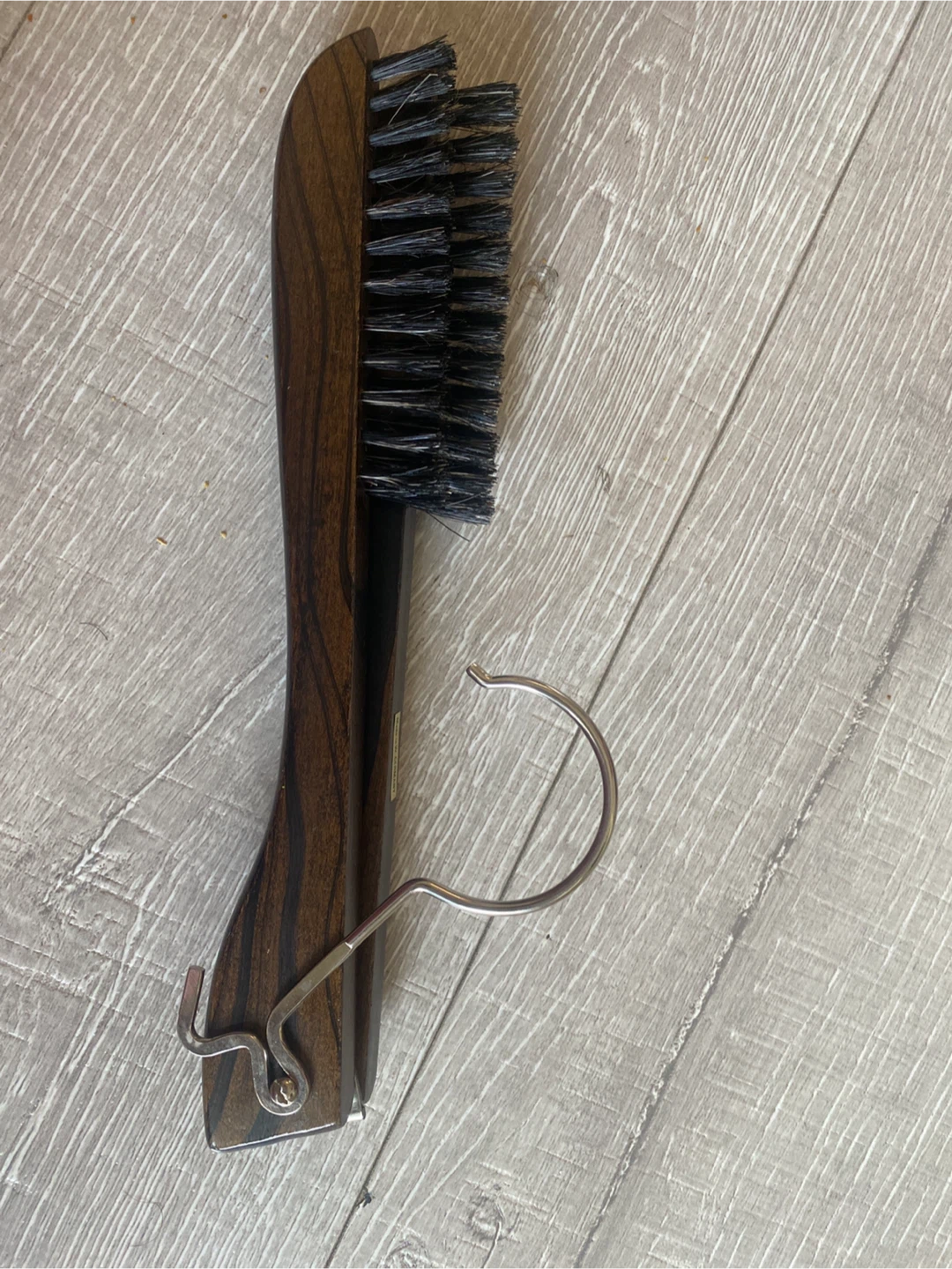 Vintage Collapsible Wooden Clothes Brush with Hanger - photo 4