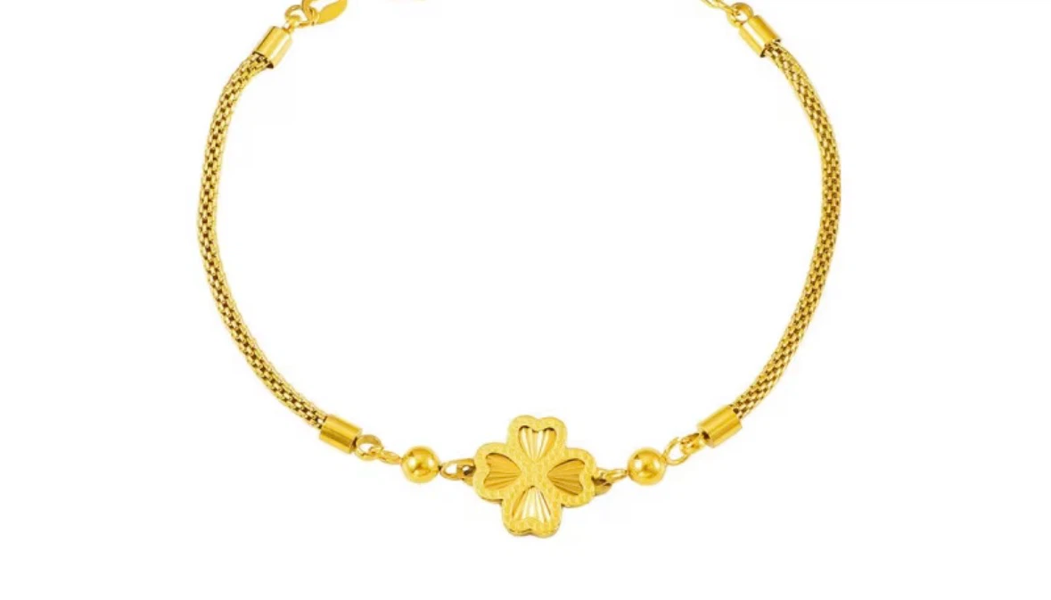 Gold Clover Bracelet 22cm - photo 5