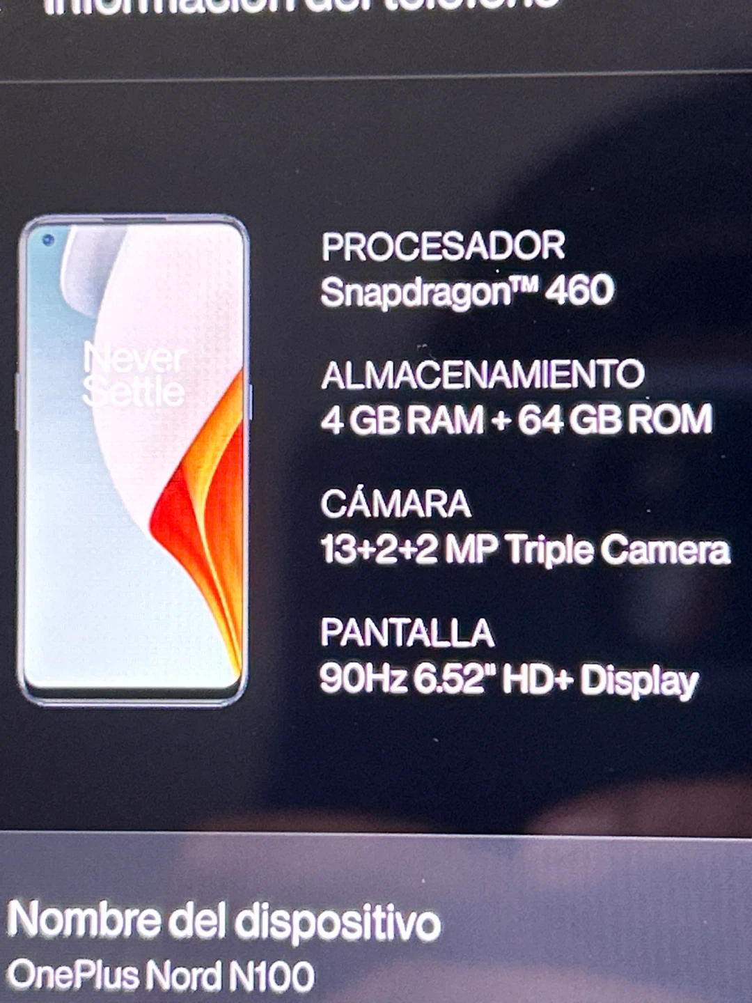 OnePlus Nord N100 Smartphone