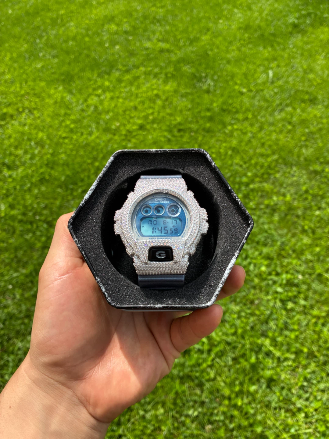 Iced Out Moissanite G-Shock Watch