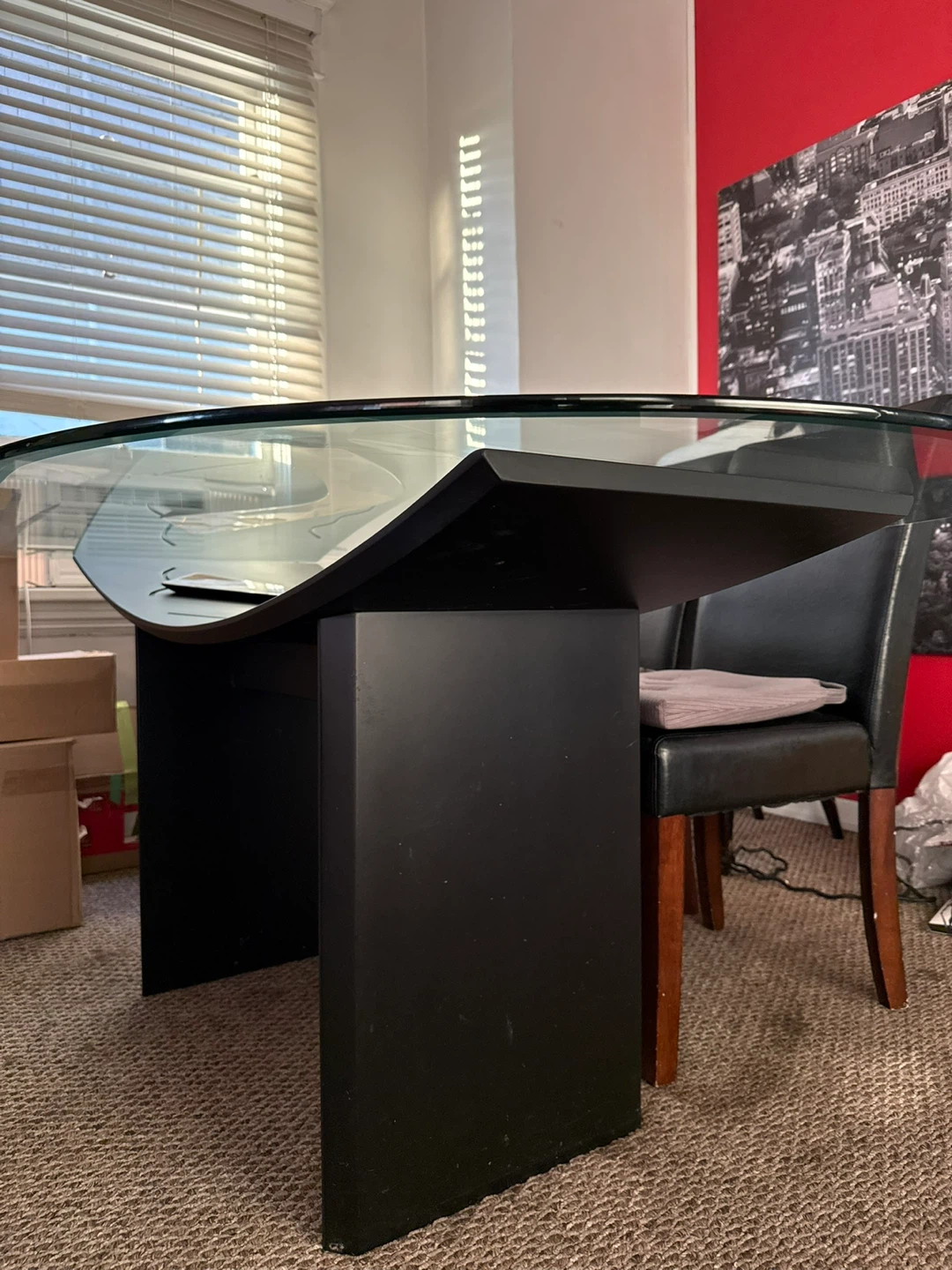 Glass top dining table - photo 2
