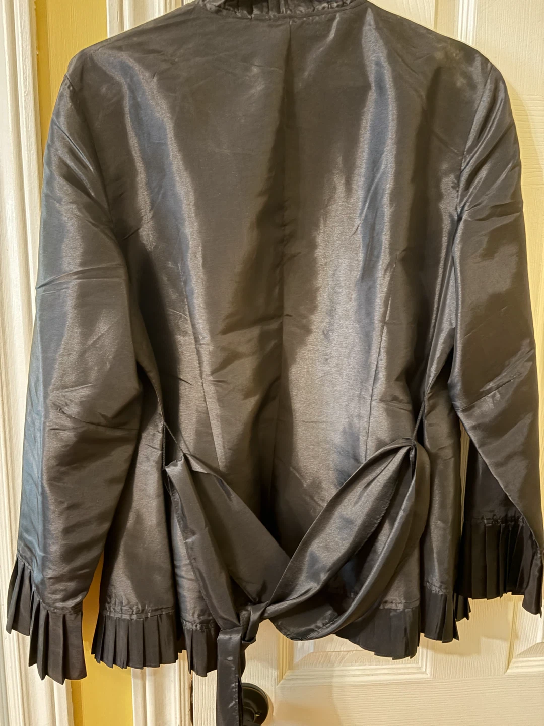 Jerry T Black Pleated Polyester Jacket XL - photo 2