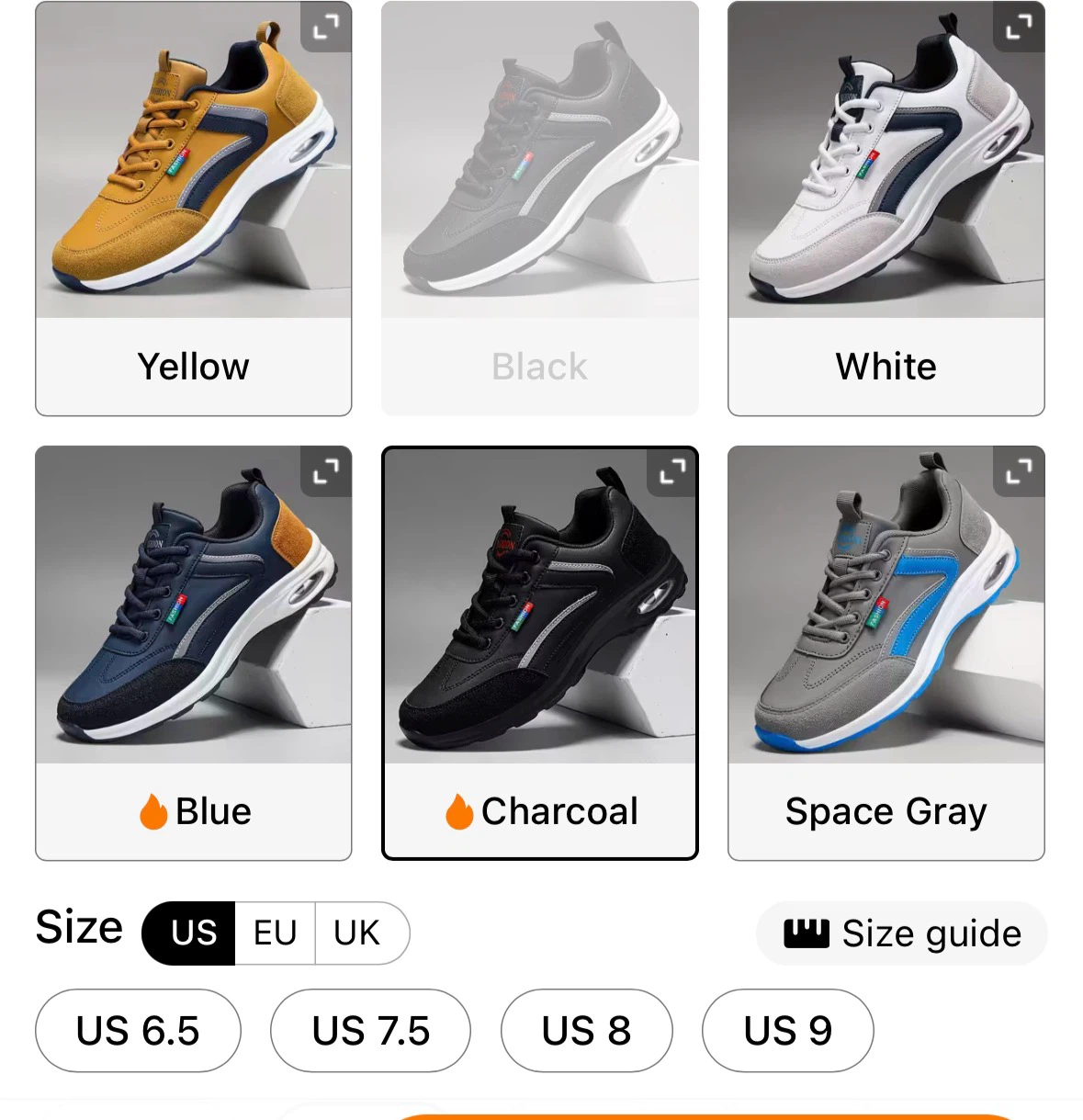 Men's Black Fashion Sneakers - photo 2