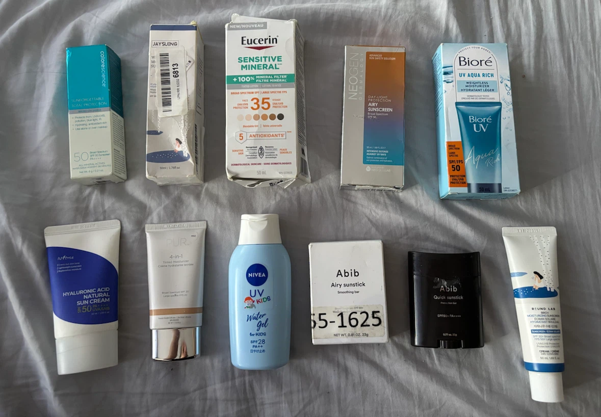 Sunscreens (Mainly face)/Tinted Moisturizers with SPF