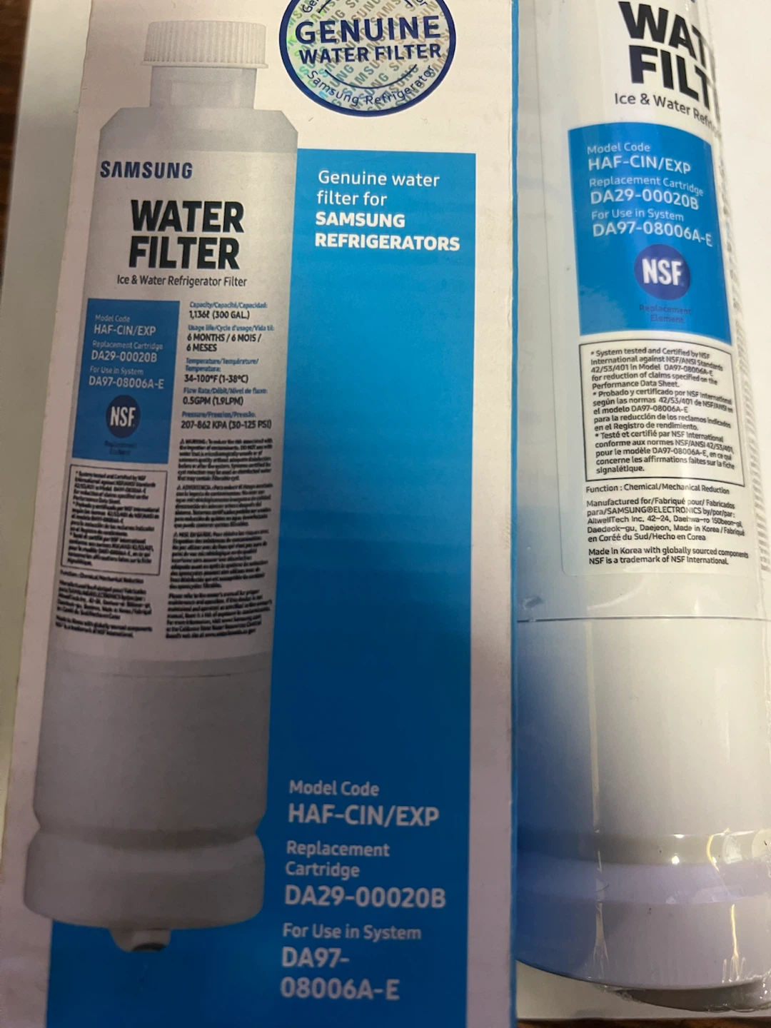 Samsung Water Filter HAF-CIN/EXP DA97-00020B for Refrigerators - photo 5
