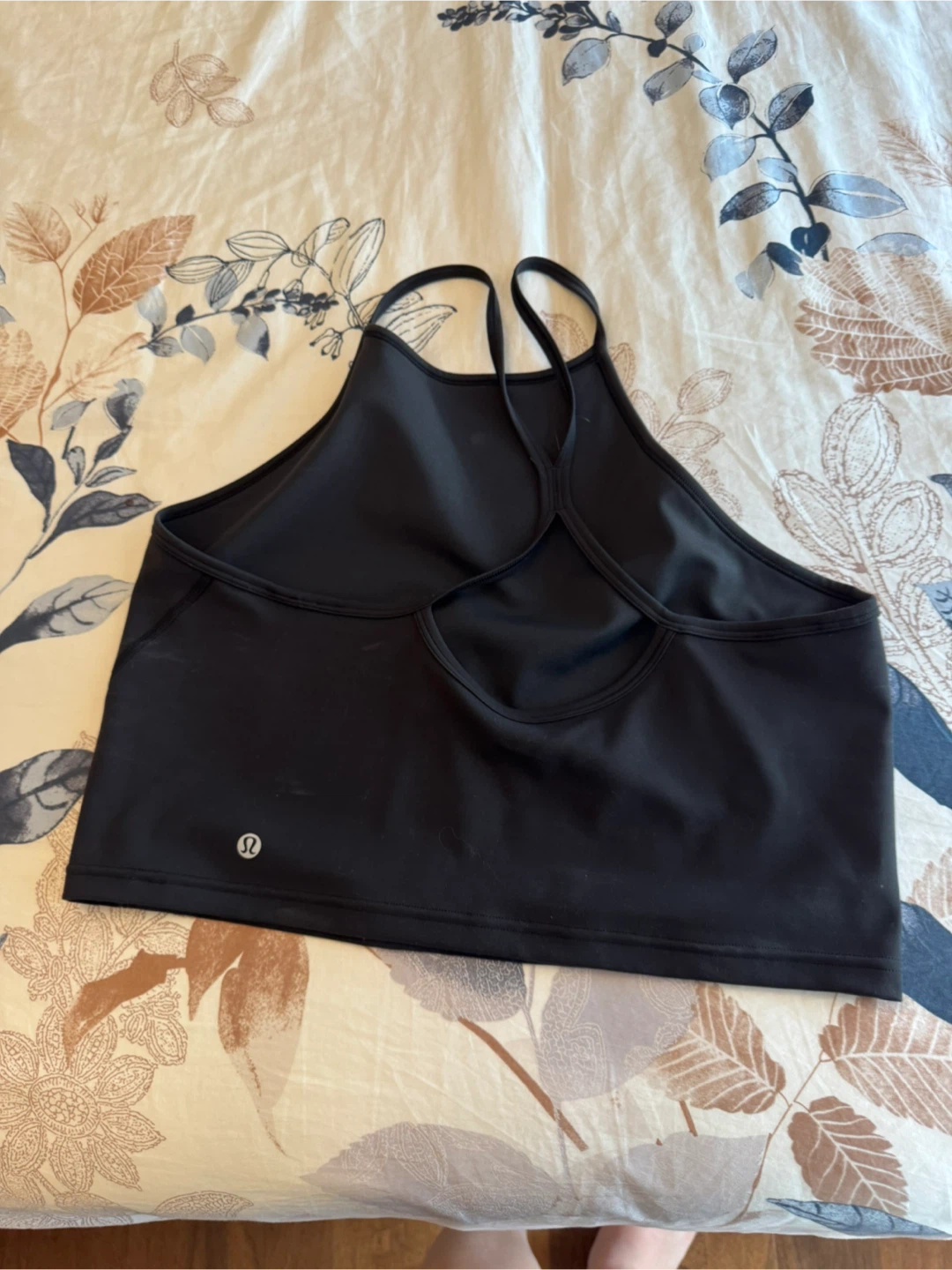 Lululemon Black Halter Neck Crop Tank Top - photo 2