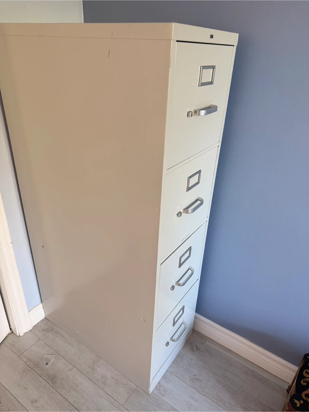 4-Drawer Vertical File 15 by 26-1/2 by 52-Inch, Light Gray - photo 2