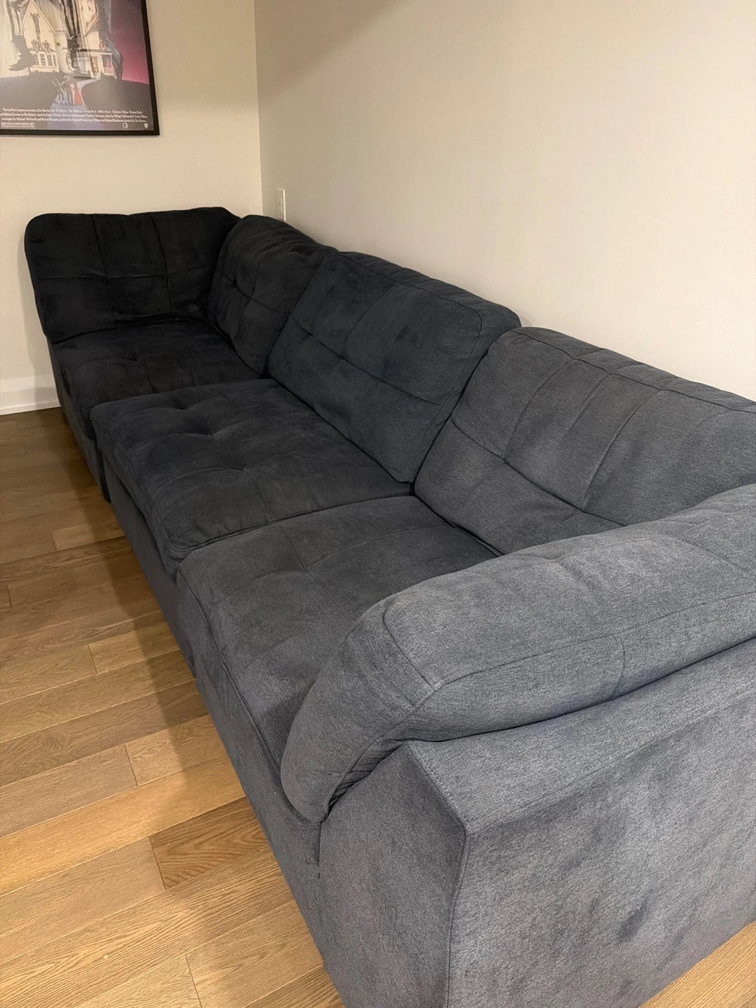 Dark Blue Modular Sofa Section