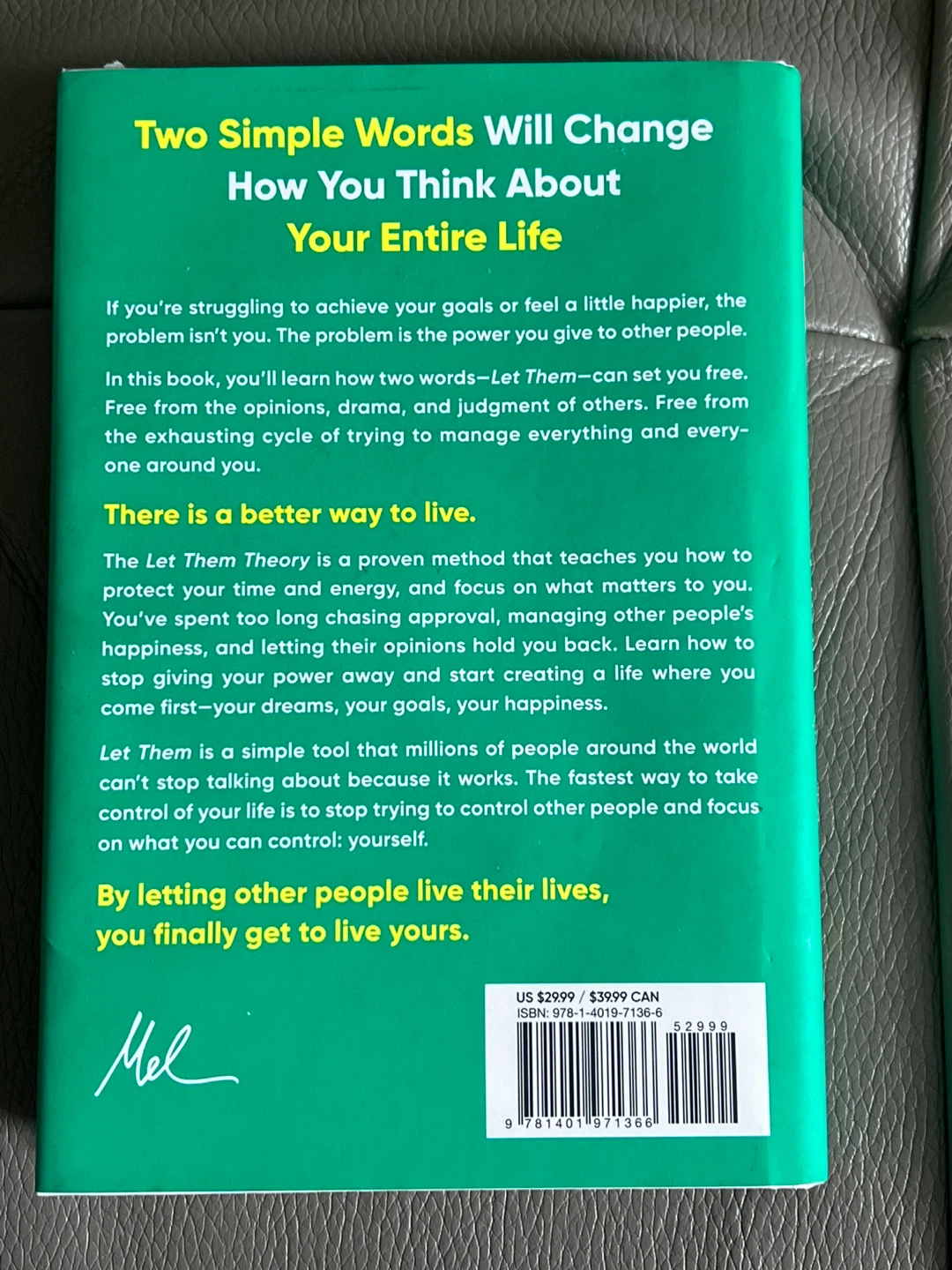 The Let Them Theory Book by Mel Robbins (hardcover) - photo 2