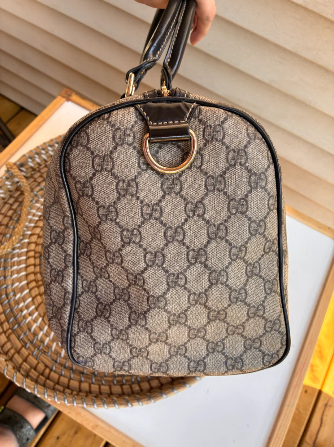 Gucci Brown GG Supreme Canvas Satchel  ( with entrupy) - photo 5