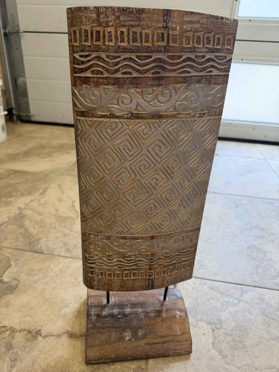 Carved Wood Decorative Object