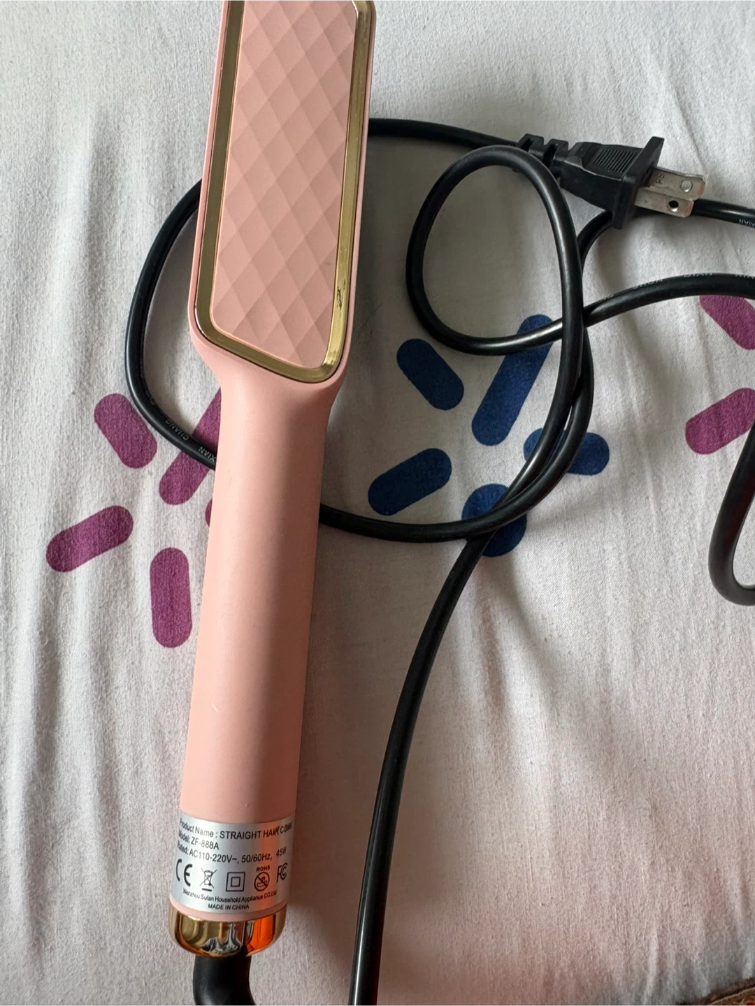 Pink Straight Hair Comb