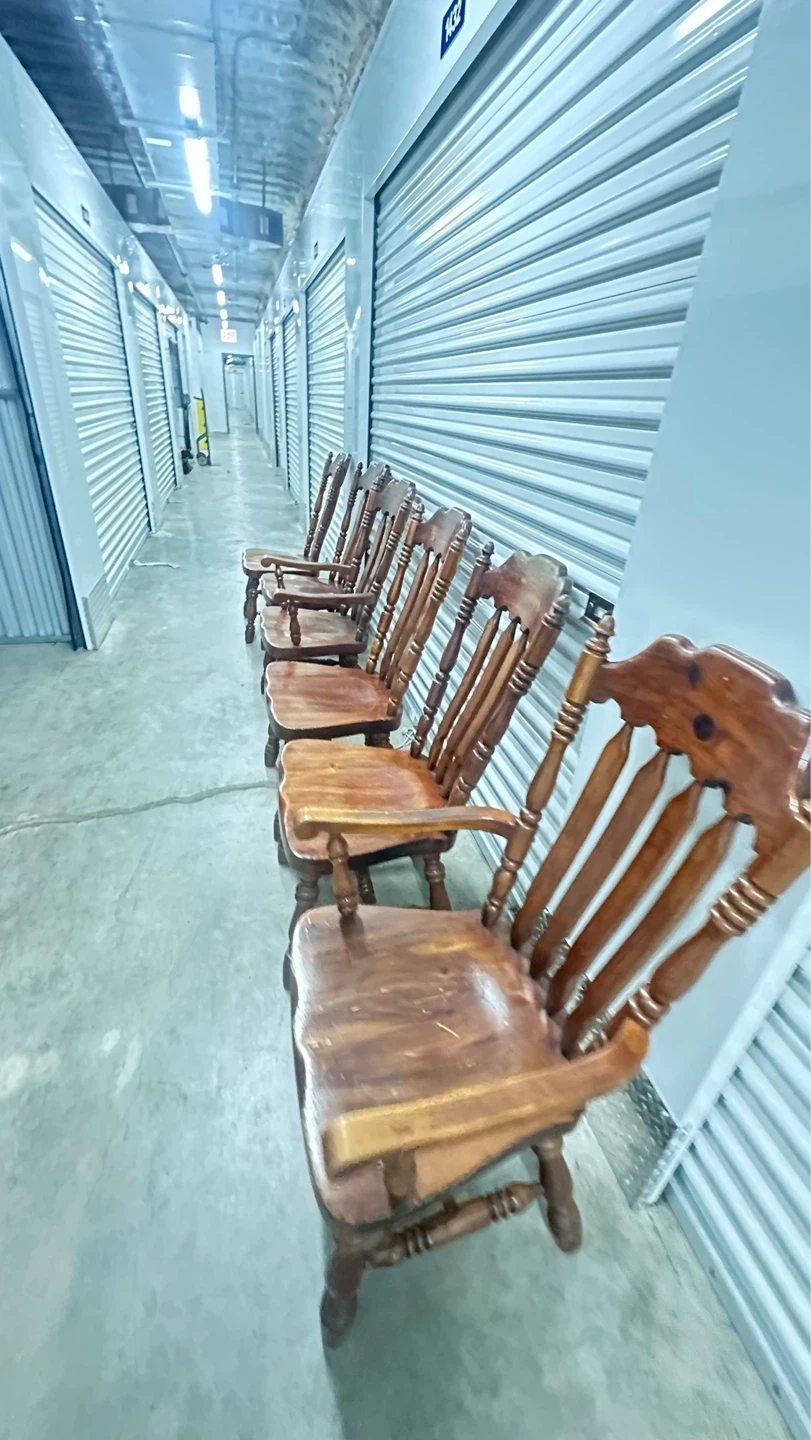Set of 6 Wooden Dining Chairs