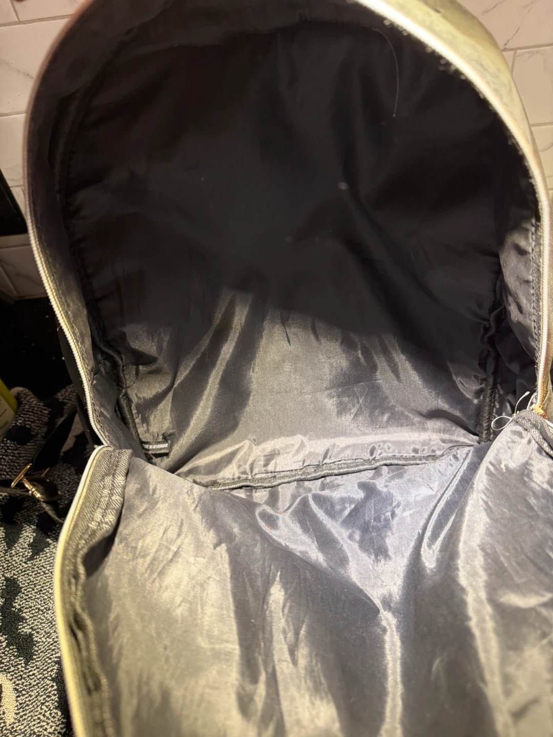 Black Faux Leather Backpack - photo 3