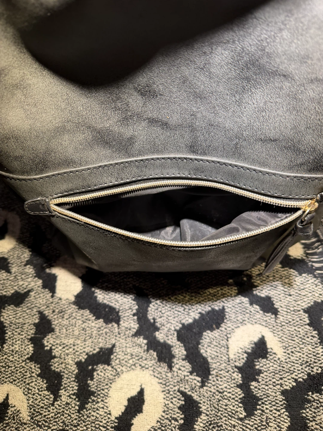 Black Faux Leather Backpack - photo 4