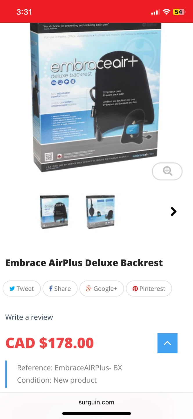 Embrace AirPlus Deluxe Backrest (delivery included if needed) - photo 4