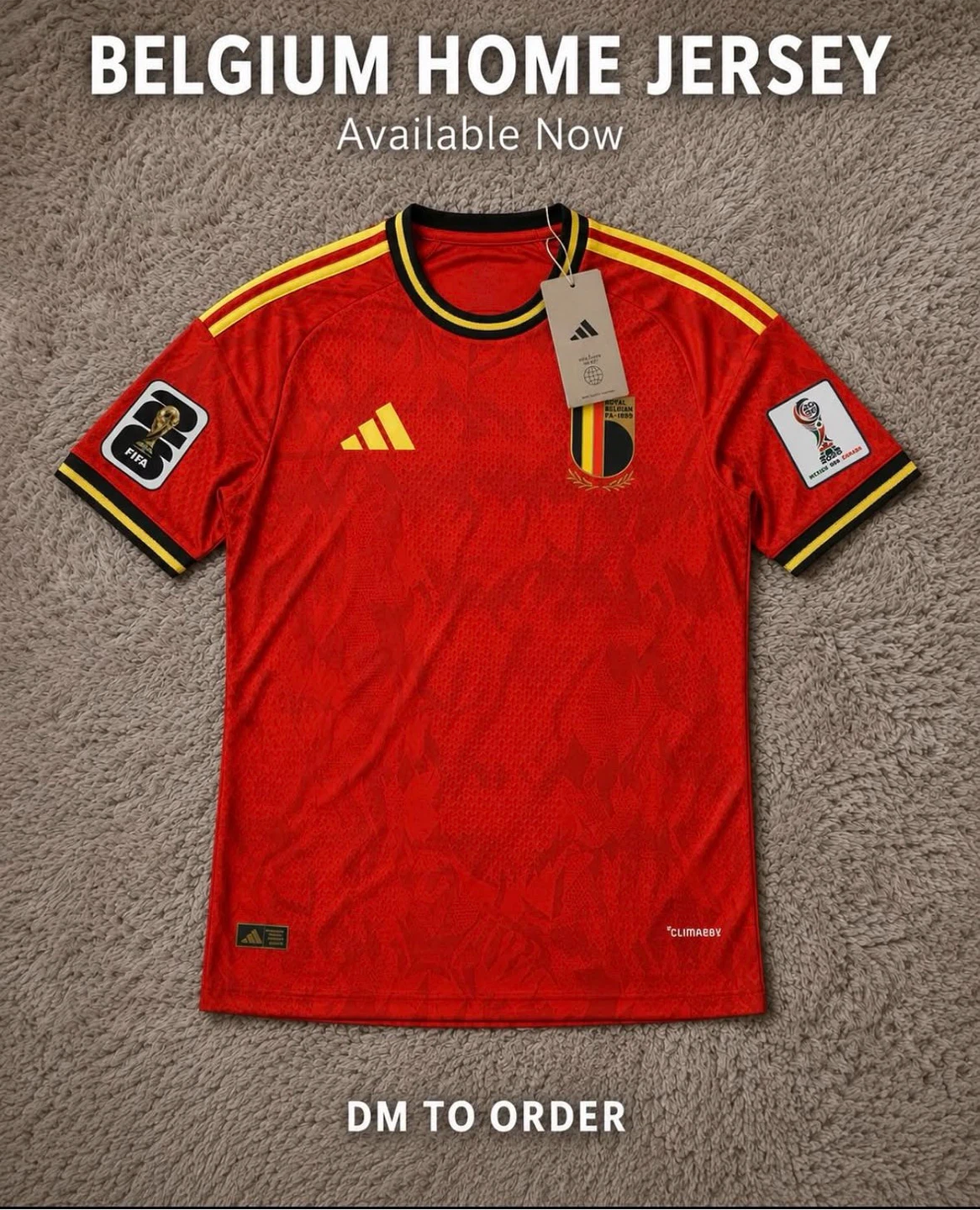 Adidas Belgium Home Jersey