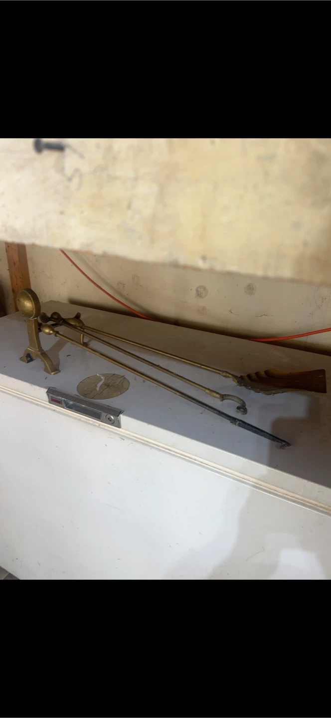 Brass Fireplace Tool Set