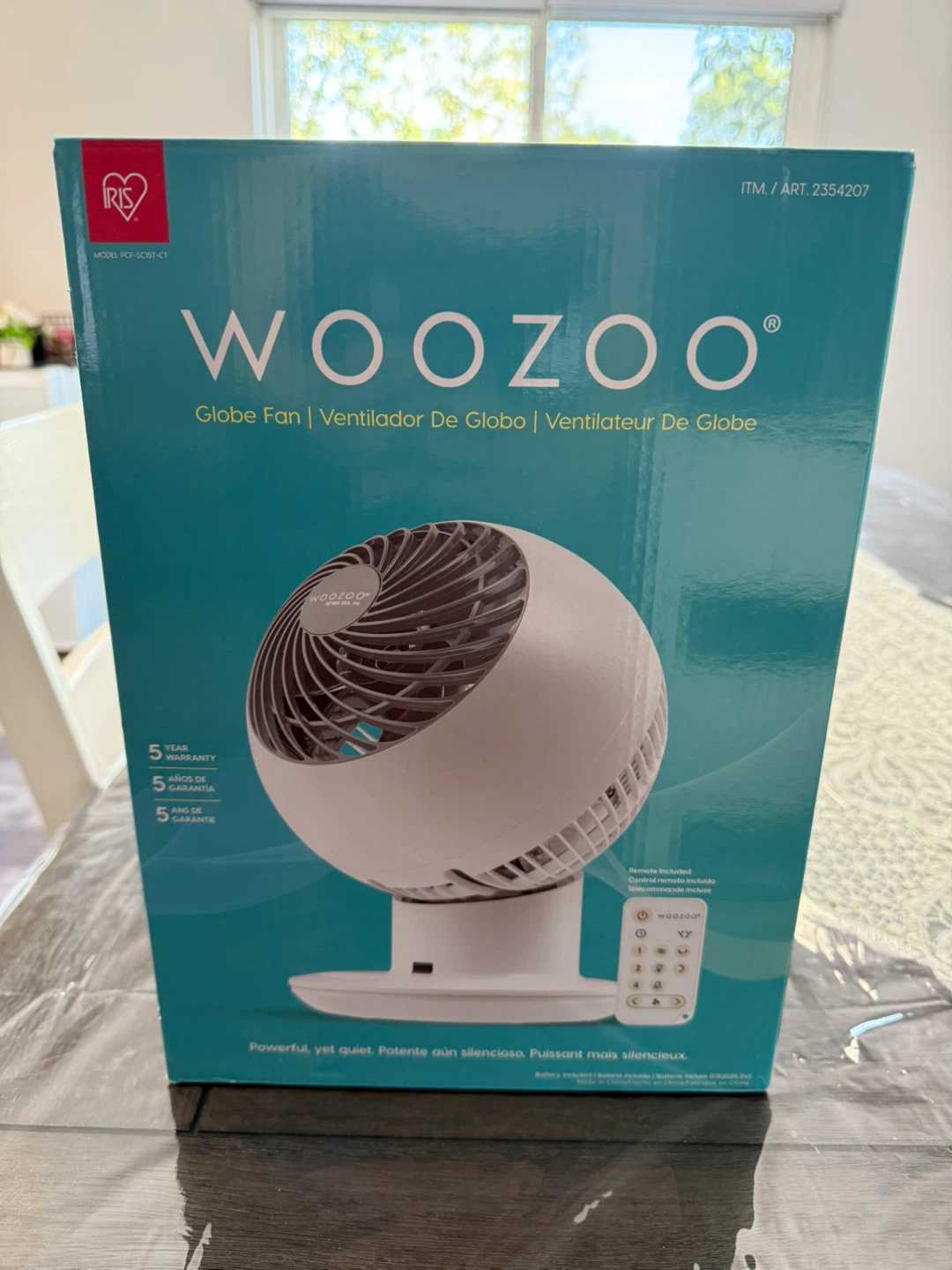 WOOZOO Globe Fan with Remote