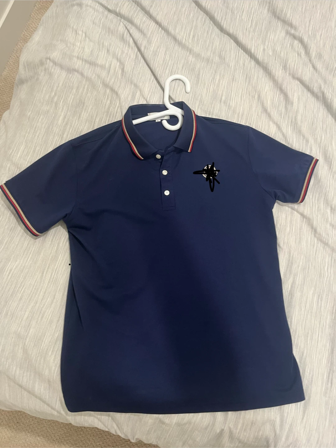 Moncler Navy Polo Shirt