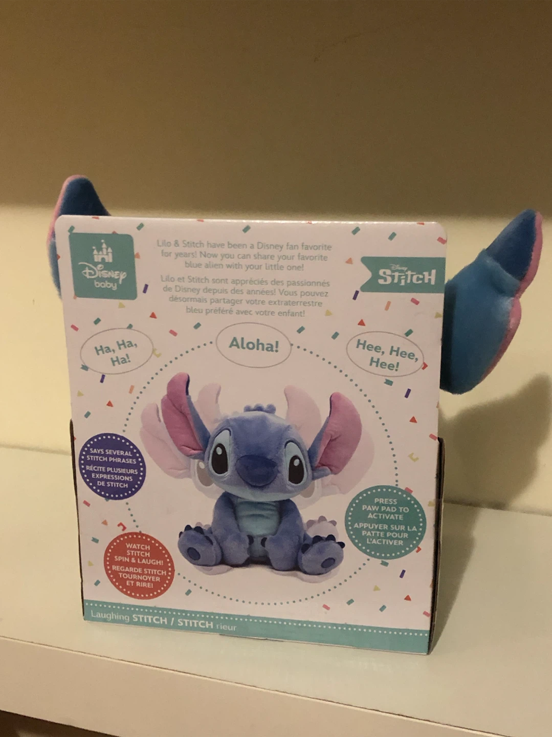 Disney Baby Laughing Stitch Plush Toy - photo 2