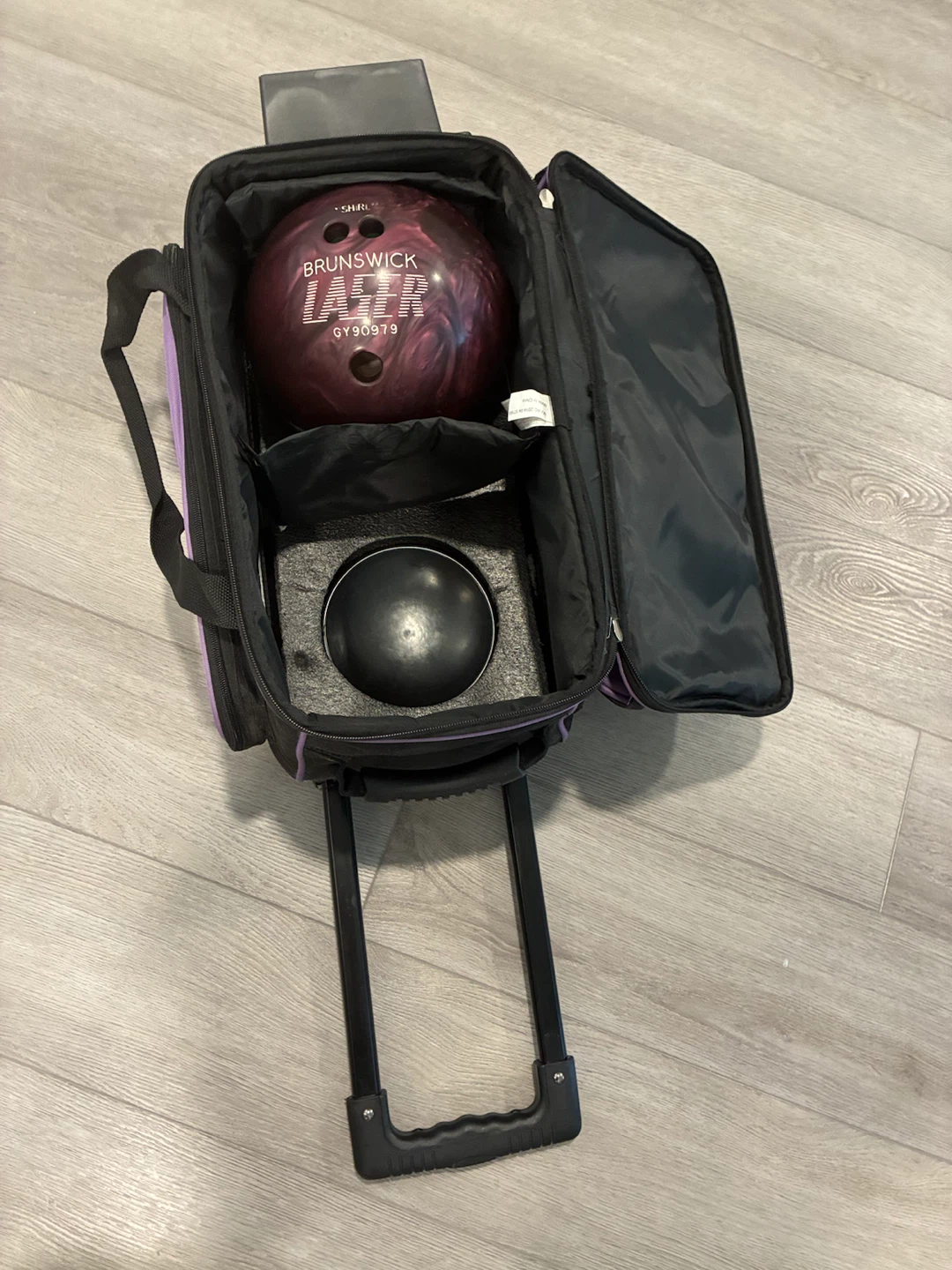 Ebonite Transporter 2-Bag Roller Purple Set - photo 2