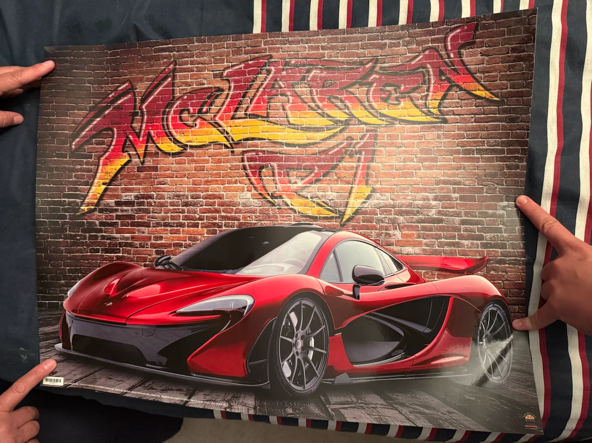 McLaren M1 Hyper Car Poster Wall Hanging Decor 24 X 18” Art