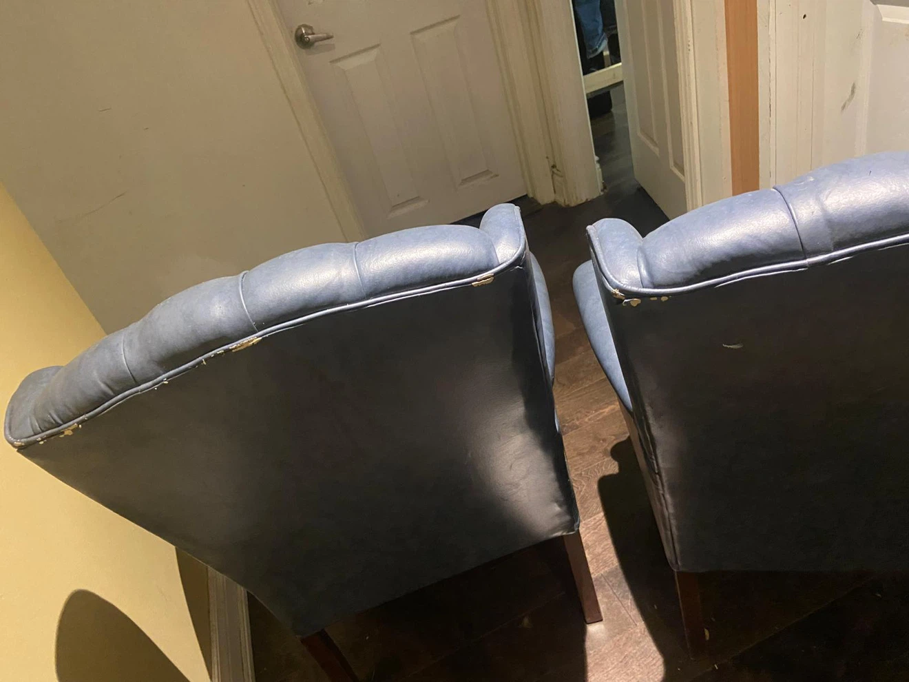 Blue Tufted Wingback Chairs (Set of 2) - photo 4