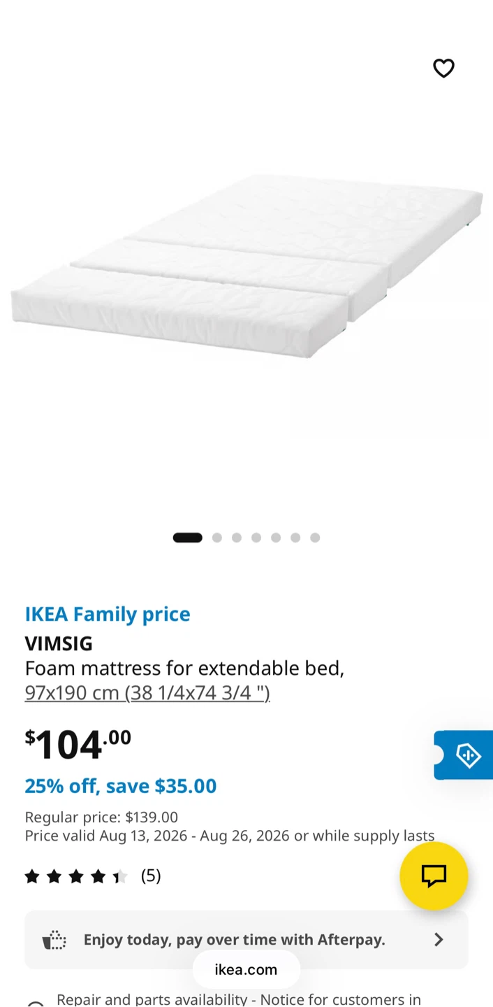 IKEA SUNDVIK Extendable Bed Frame - White with mattress - photo 4