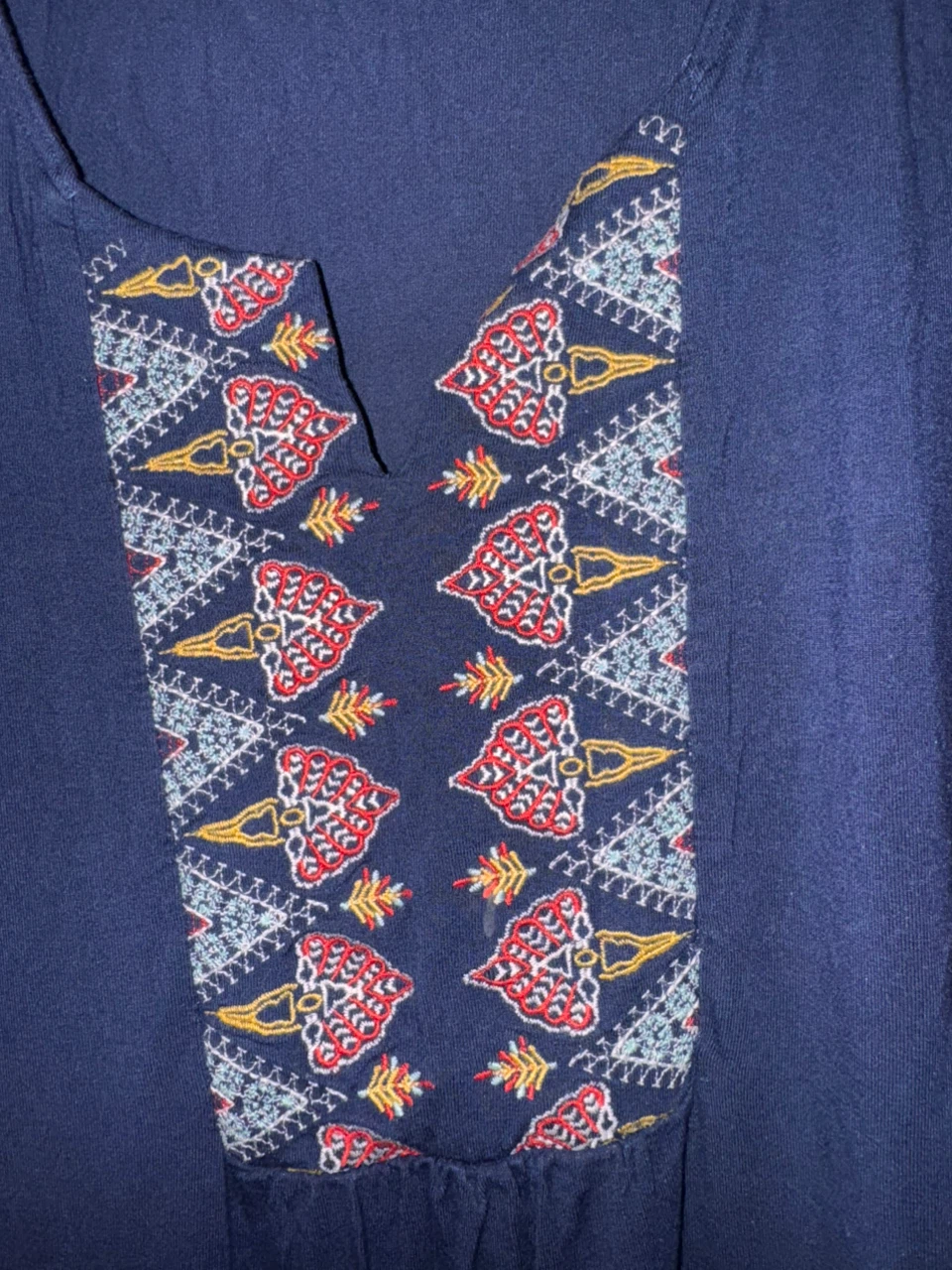 Women's Navy Blue Embroidered Dress - photo 2