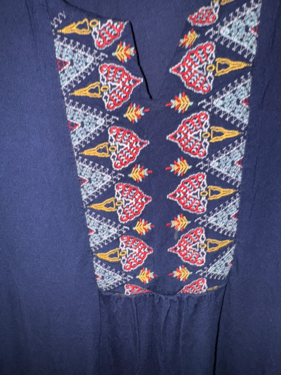 Women's Navy Blue Embroidered Dress - photo 3