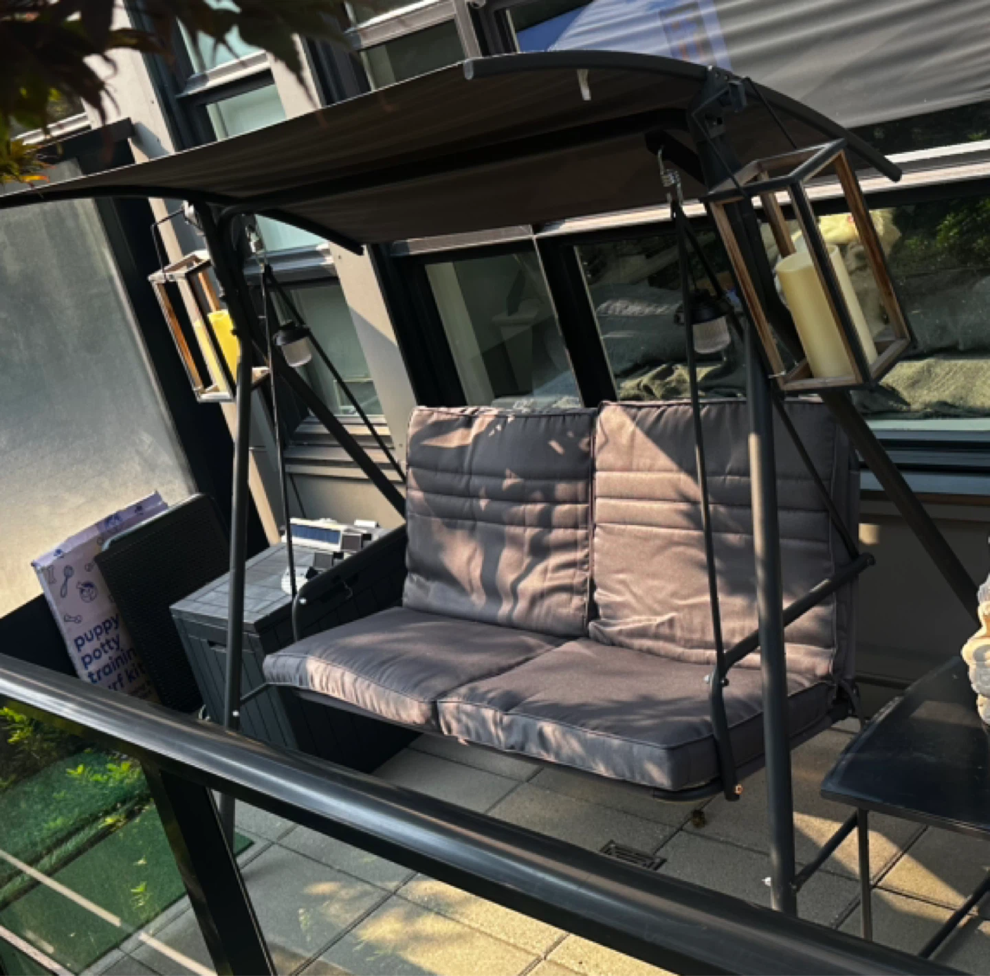 Uberhaus Barrington 2-Seat Swing (Grey)
